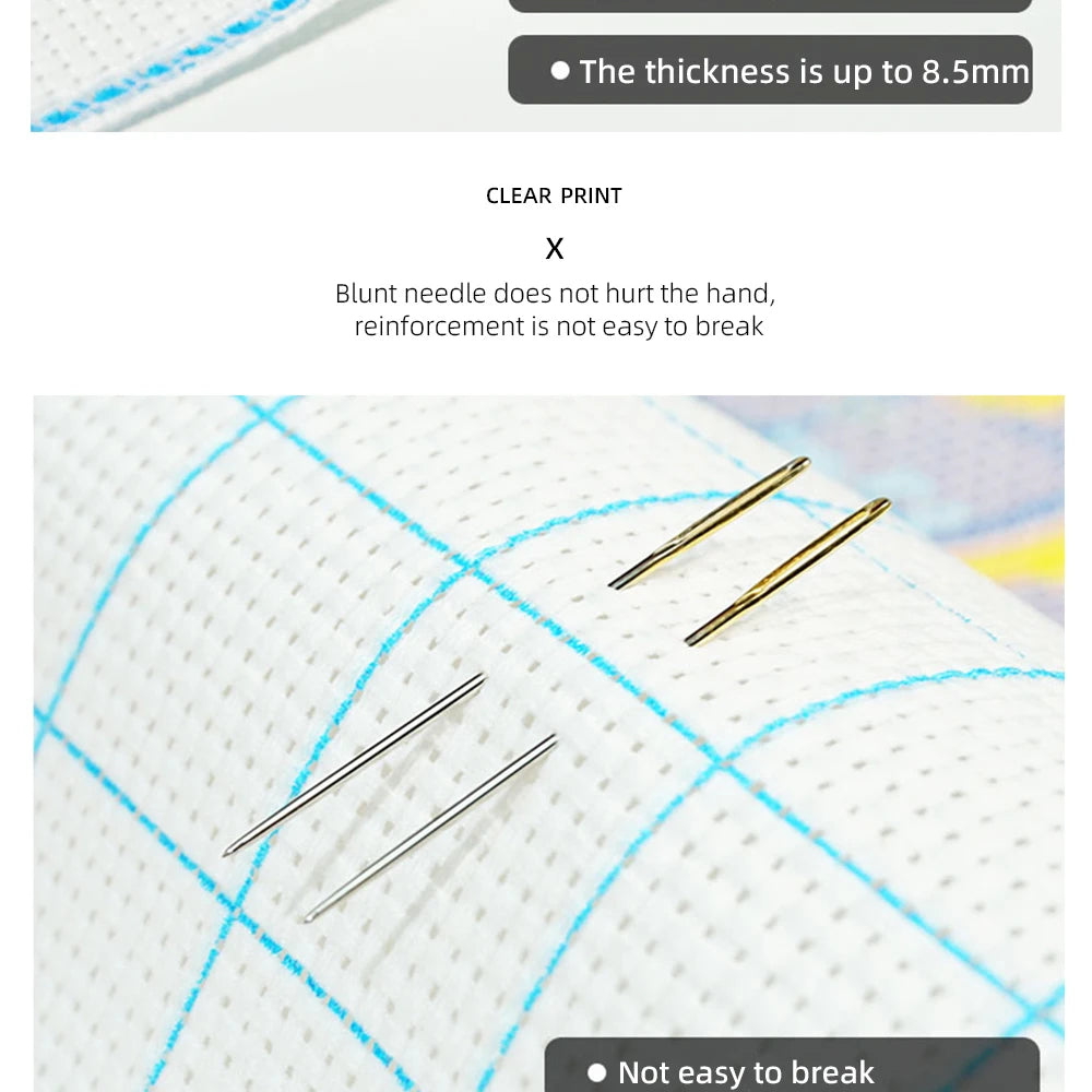 Kit completo de bordado de punto de cruz, preimpreso de noche estrellada, 11CT