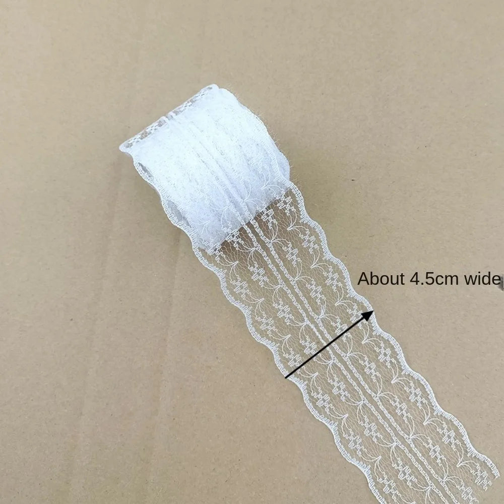 Encaje blanco, cinta de costura de encaje bordada