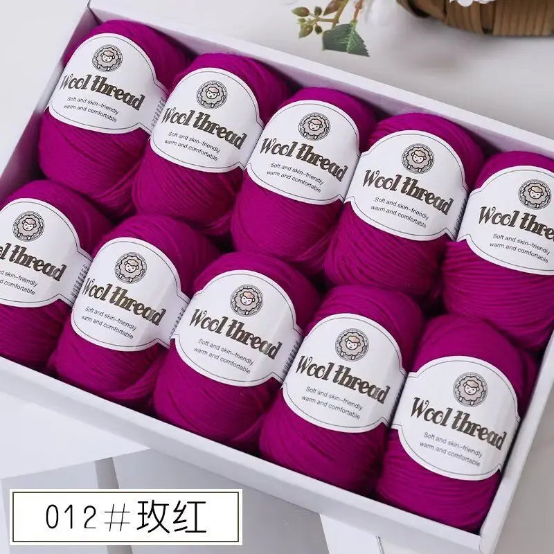 500 g/set (10 unidades de 50g) de  lana merino lisa