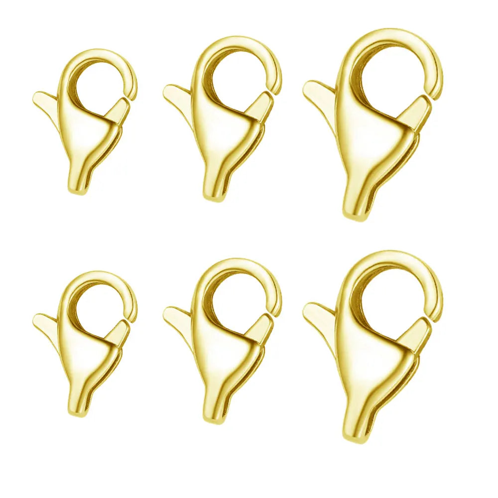 5 unids/lote de cierre de langosta rectangular de acero inoxidable de joyería para hacer collares y pulseras