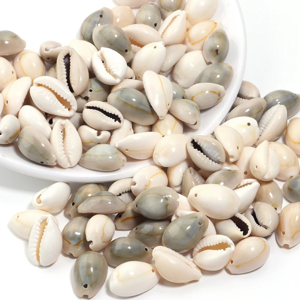50 g/lote 11x16mm cuentas naturales en forma de concha