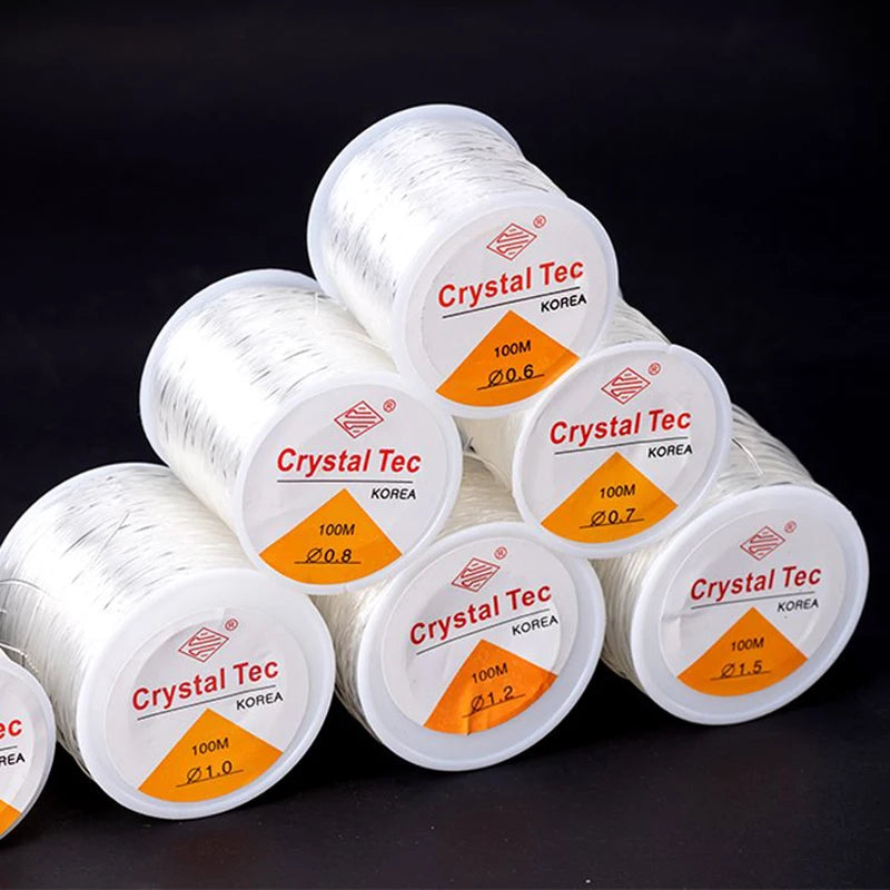 100m, hilo elástico, cordón para joyería