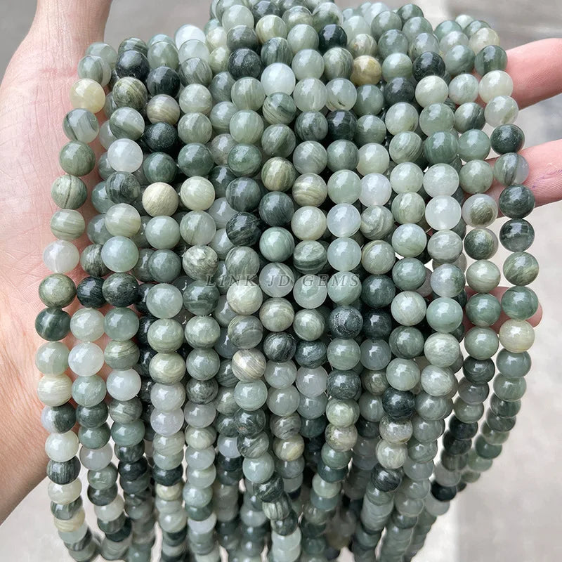 Mostacillas de piedra natural, variedades, redondo de 4, 6, 8, 10 y 12mm