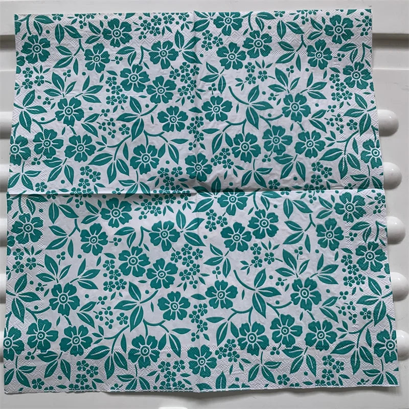 Decoupage-Servilletas de papel de flores, mariposas, 20 unidades