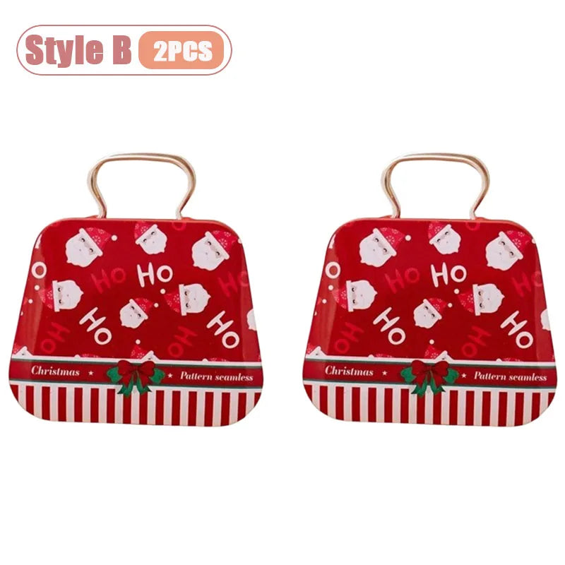 Caja metálica decorativa para dulces, recuerdos etc., de Navidad