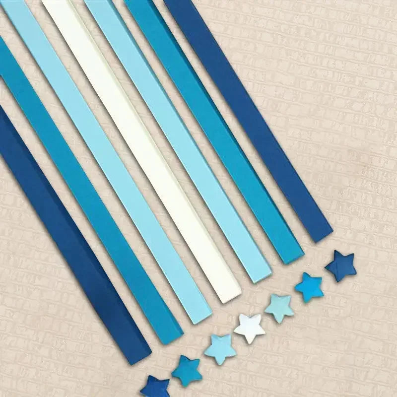Tira de papeles de estrellas de Origami, 540 hojas, doble cara