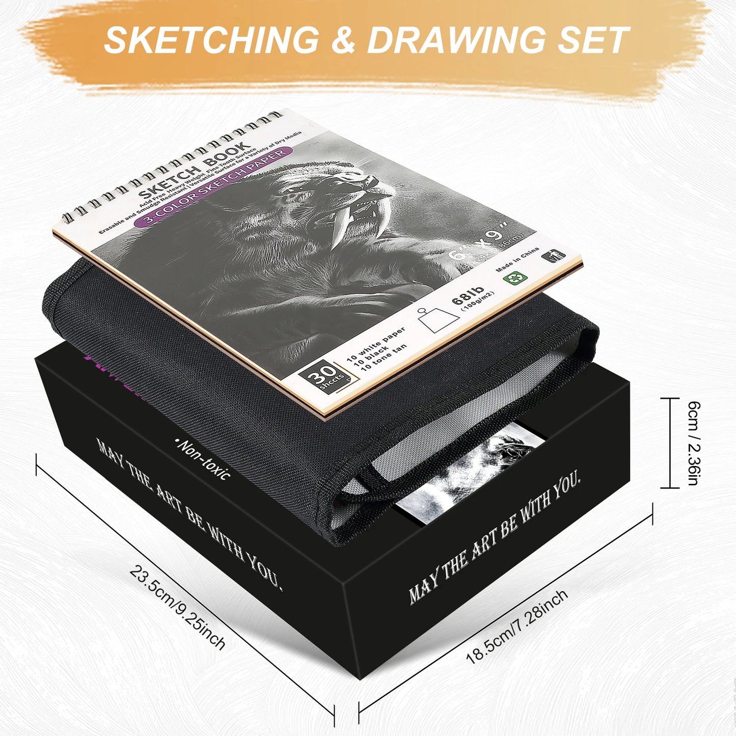 Juego de 14/18/46/60/75/126 Uds para dibujo profesional