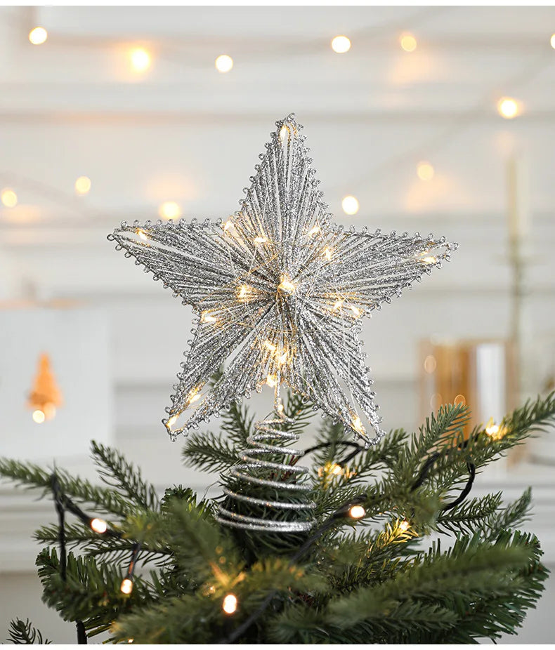 Estrella para árbol de Navidad, 10-20 cm