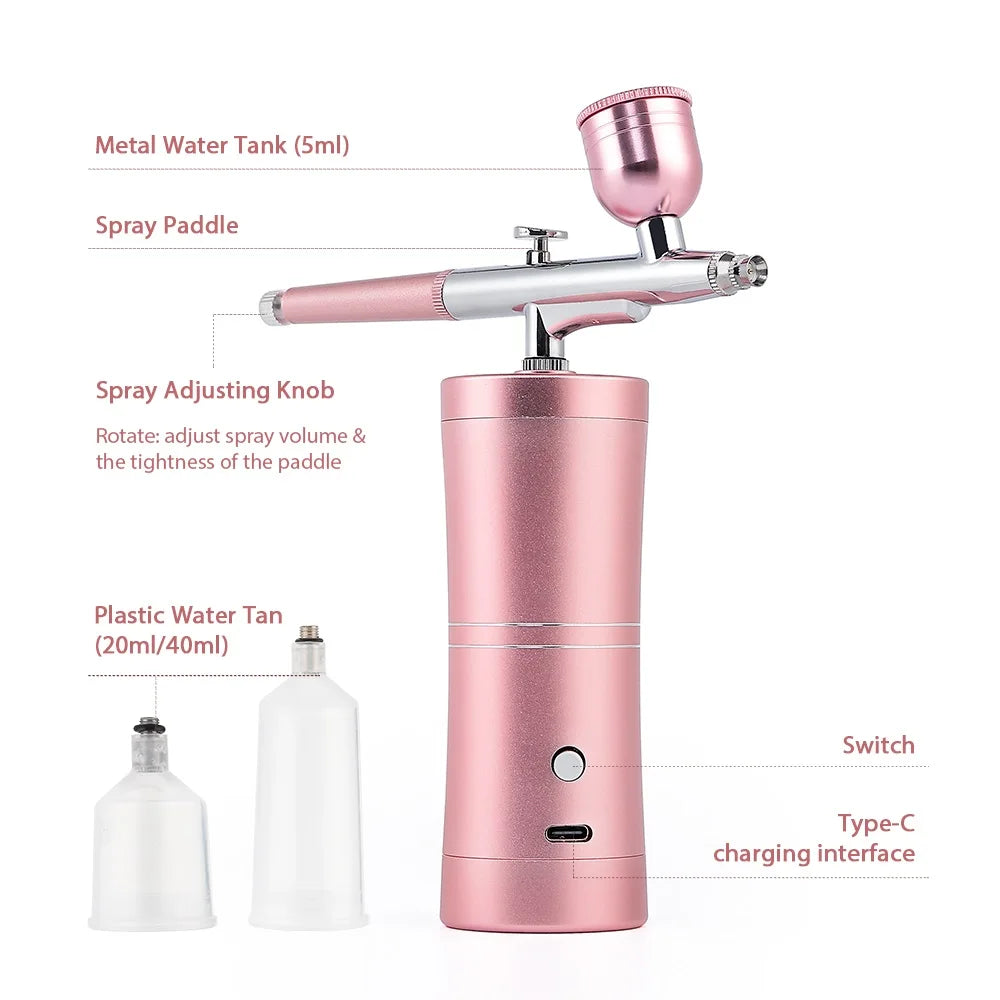 Aerógrafo portátil superior de 0,3mm con tubo de aire de 150cm, pulverizador de pintura para arte, pastelería, maquillaje, decoración de uñas, etc
