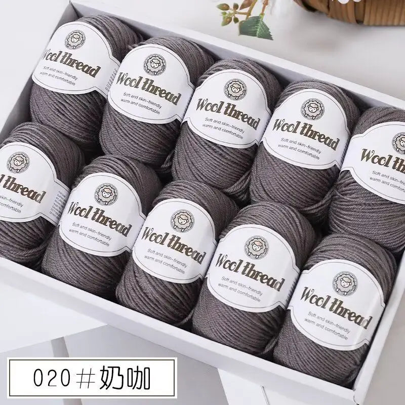 500 g/set (10 unidades de 50g) de  lana merino lisa