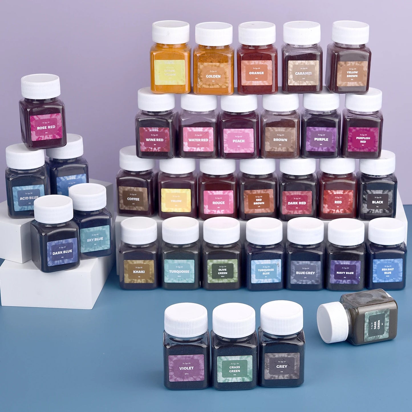 50 ml/botella de pigmentos en polvo para teñir telas