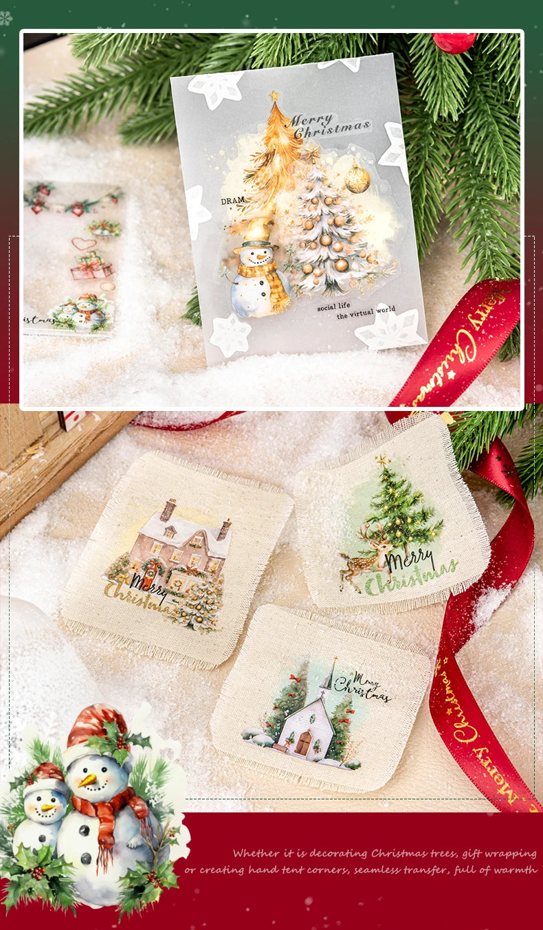 2 unids/pack stickersde pvc para Navidad, adhesivo, impermeable  y creativo