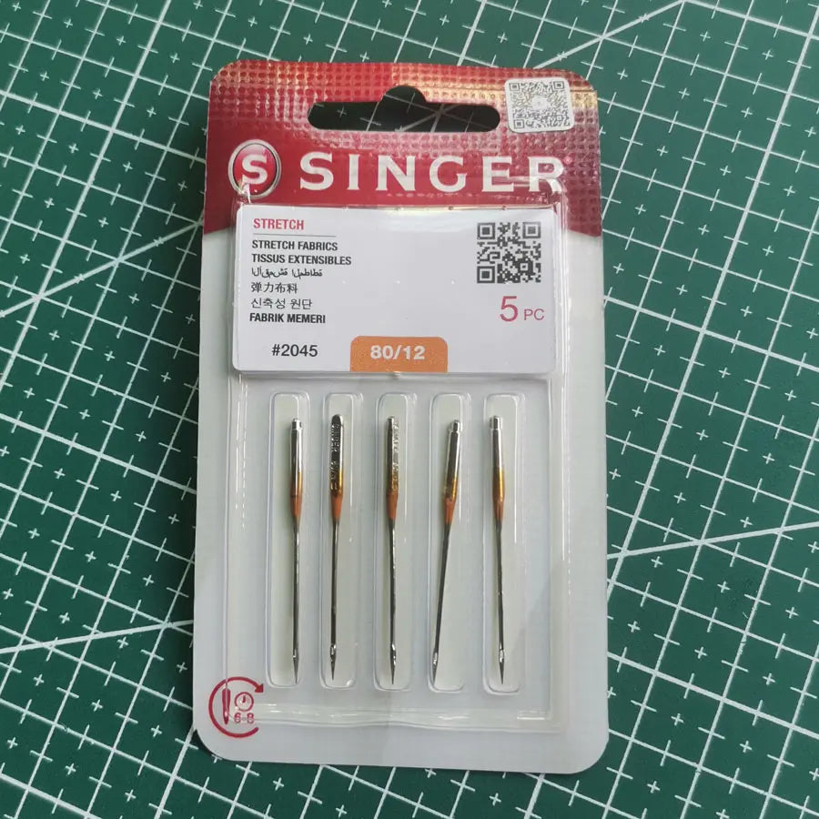 Agujas de coser #2045, accesorios de costura para el hogar, máquina de coser SINGER JANOME Brother, 5 unids/lote por paquete