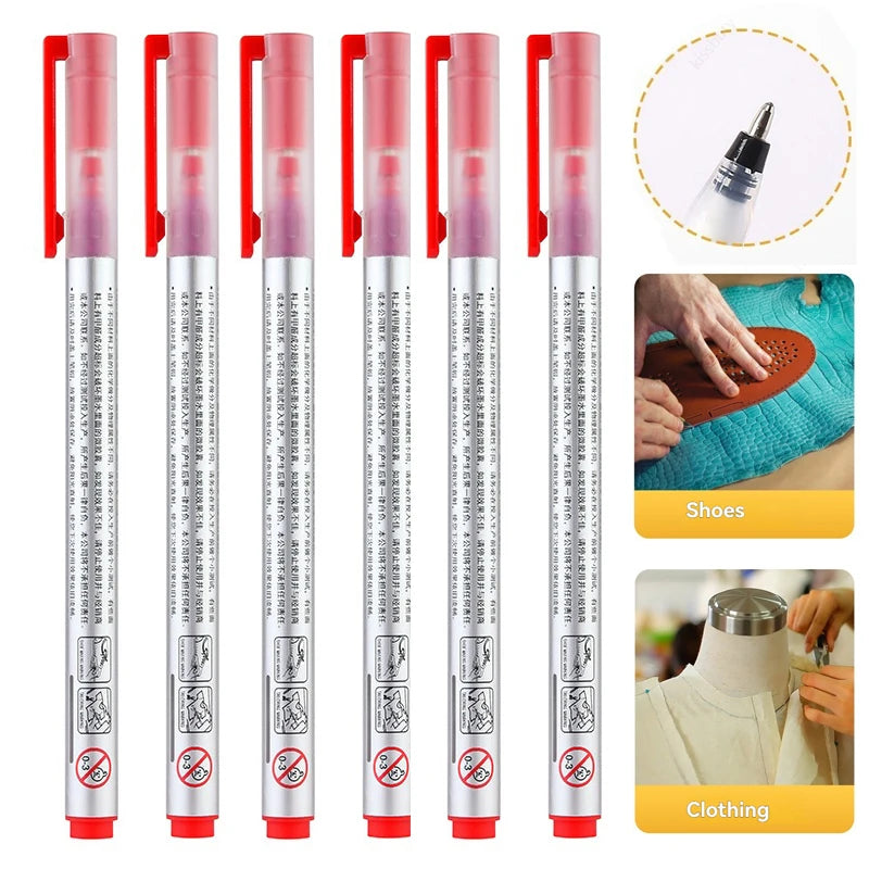 6 unids/set de rotulador mágico borrable con calor de gran capacidad, línea desaparece al planchar