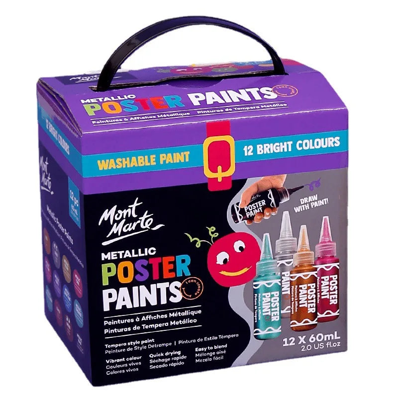 Juego de pintura con dedos para niños, Set de 6/12 colores de 60ml, pintura Gouache lavable