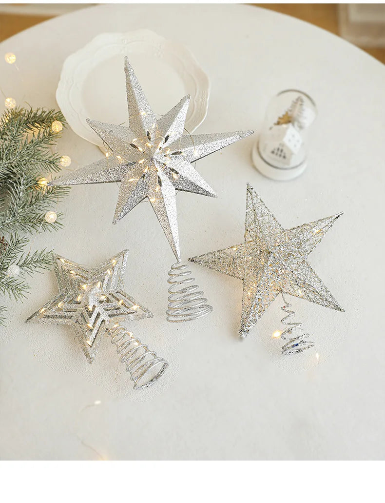 Estrella para árbol de Navidad, 10-20 cm