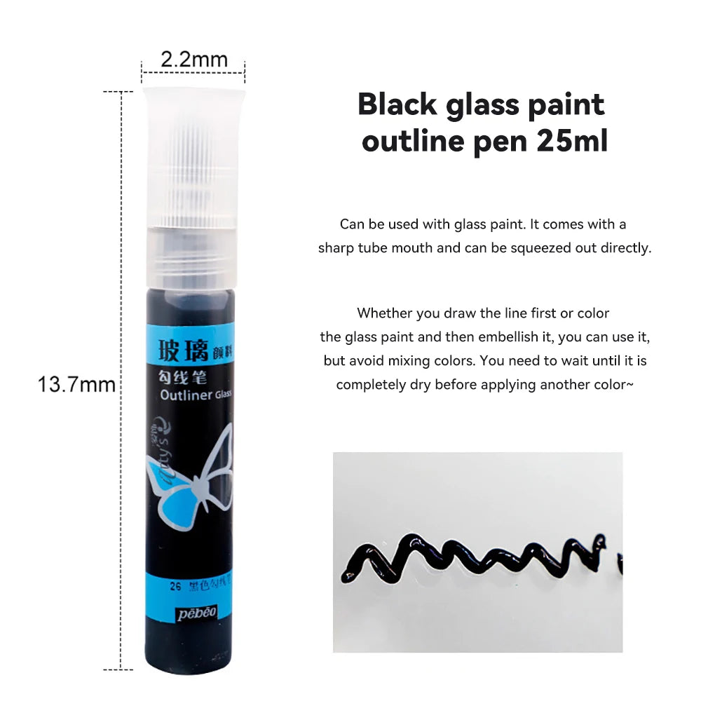 Pinturas acrílicas, pigmentos de vidrio impermeables de ricos colores, tubo para suministros de pintura, 20ml