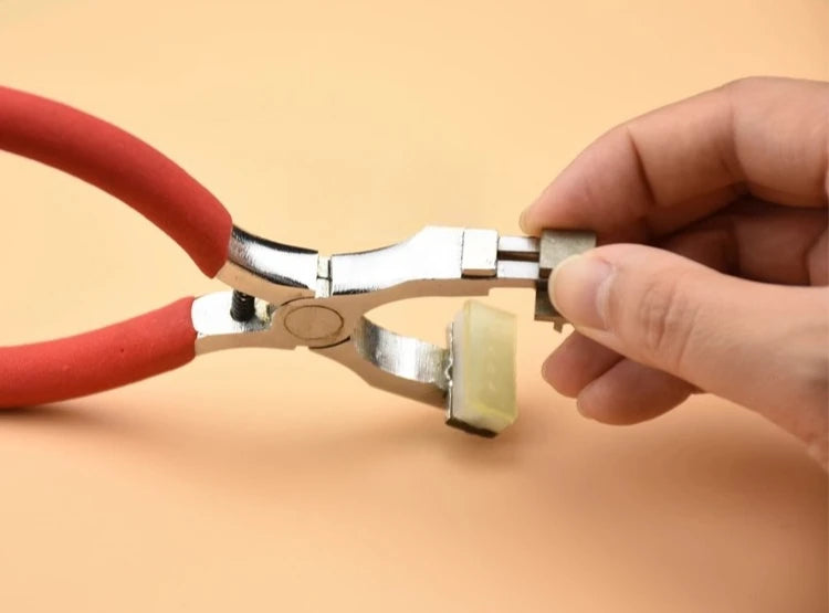 Cortador rómbico silencioso de acero blanco de 4mm/alicates de corte plano inclinado para cuero