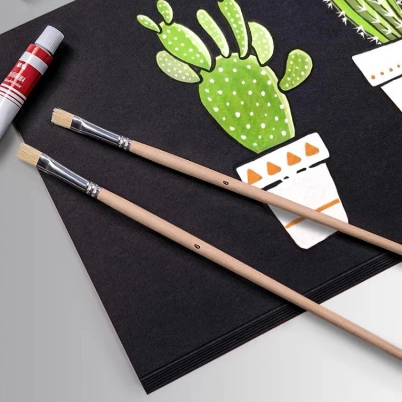 Papel de cartón negro grueso de 180/230/300gsm, papel A4/A5, 20-100 Uds., papel para bocetos de dibujo a mano