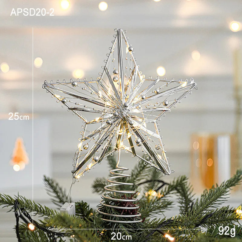 Estrella para árbol de Navidad, 10-20 cm