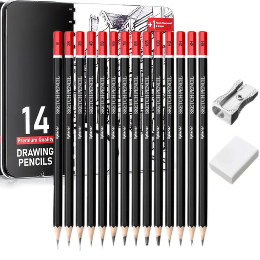 Juego de 14 lápices de dibujo profesionales para dibujar