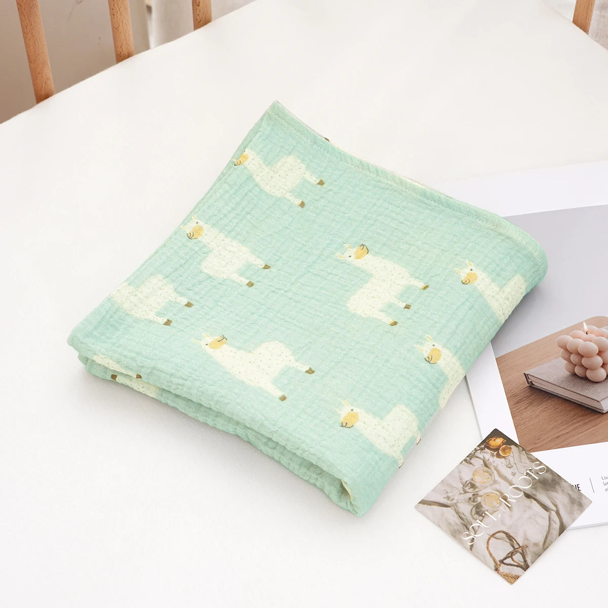 1 manta para recién nacidos, suaves, transpirables y acogedoras 100% Algodón