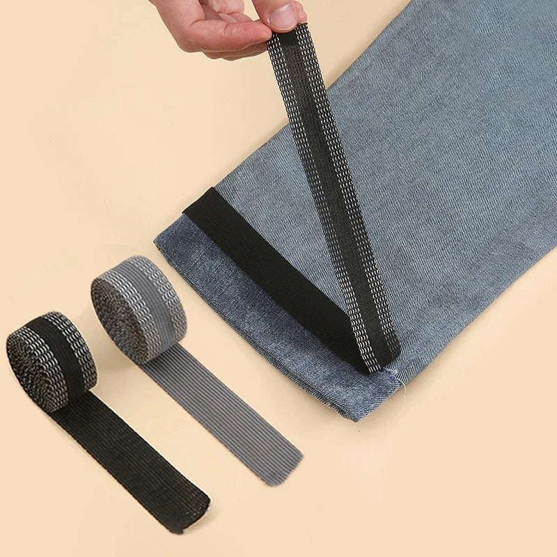 Cinta autoadhesiva para dobladillo de pantalones, cinta para pegar bordes de pantalones con plancha de 1-5M