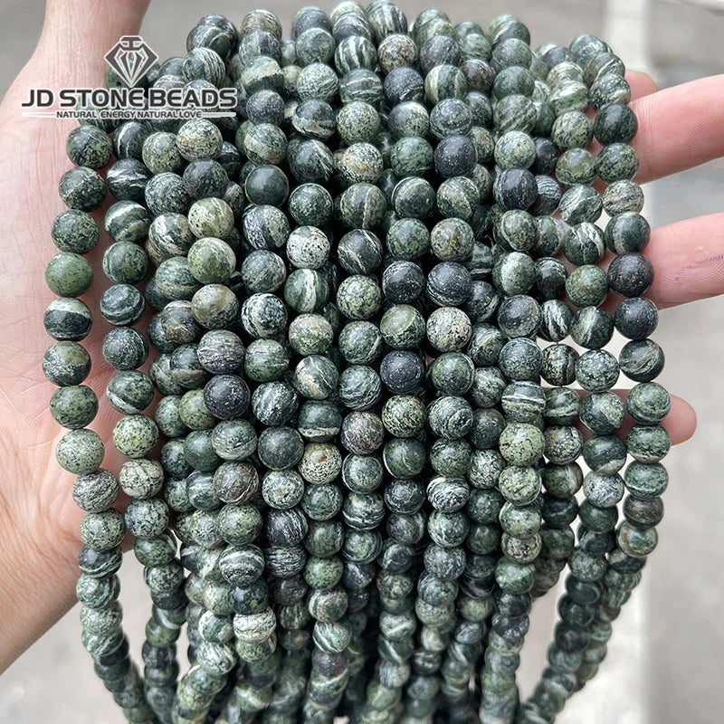 Mostacillas de piedra natural, variedades, redondo de 4, 6, 8, 10 y 12mm