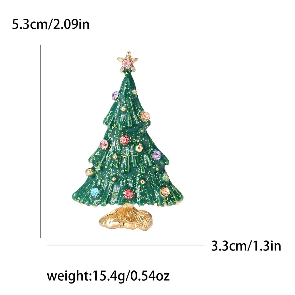 Broches en forma de árbol de Navidad con diamantes de imitación, accesorios de joyería