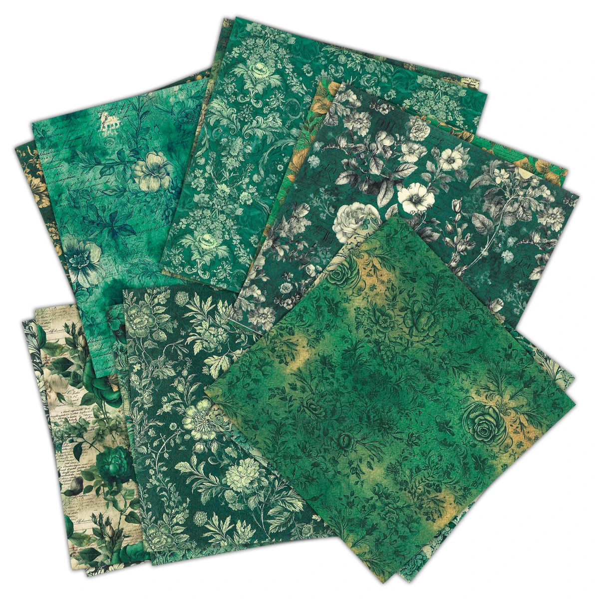 24 Uds. Papel de regalo con estampado Floral Retro,