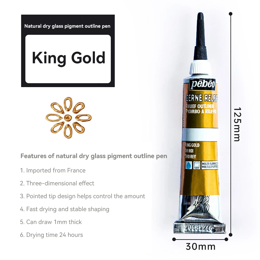 Pinturas acrílicas, pigmentos de vidrio impermeables de ricos colores, tubo para suministros de pintura, 20ml