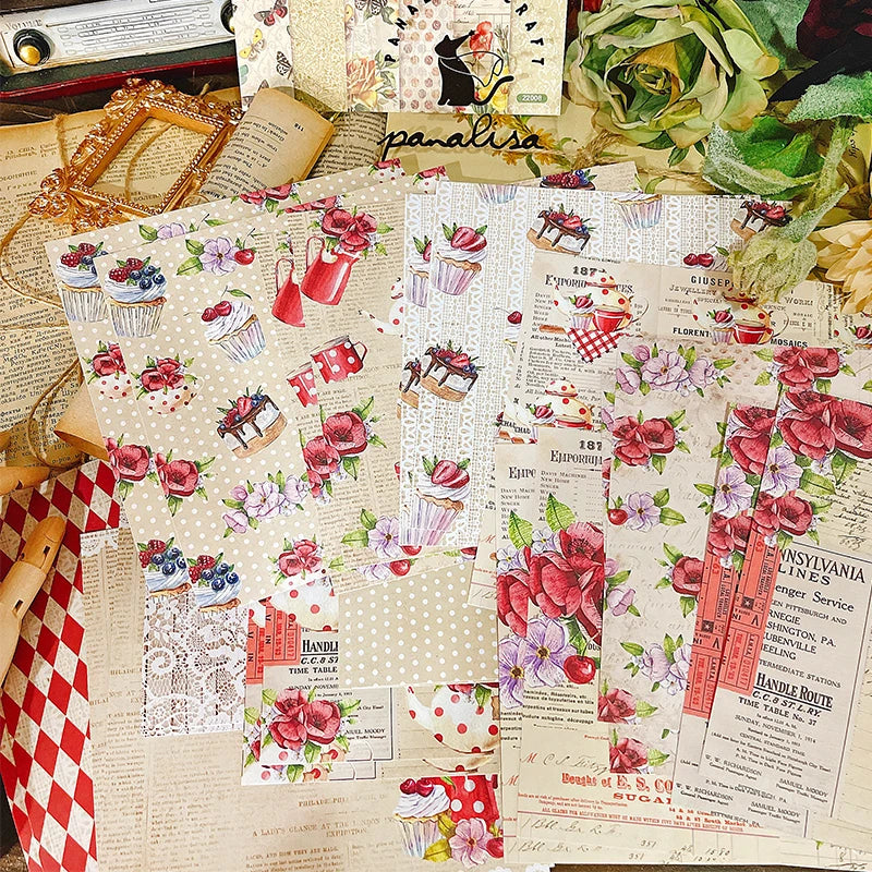12 hojas de papel para álbum de recortes de 15x15cm