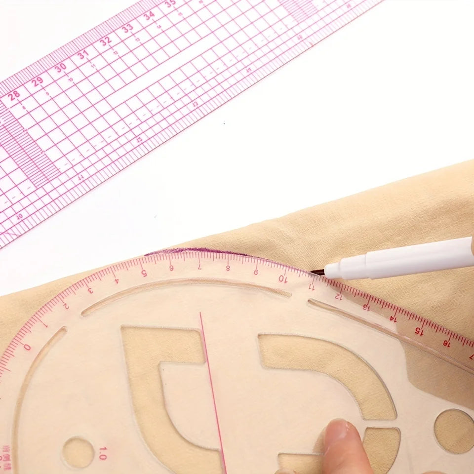 Juego de 6 reglas curvas para corte, regla suave para patchwork