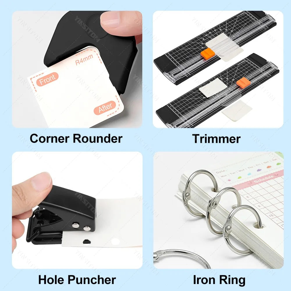 Máquina laminadora en frío y caliente SL299, cortador de papel, redondeador de esquinas para documentos A4, rollo de película plástica