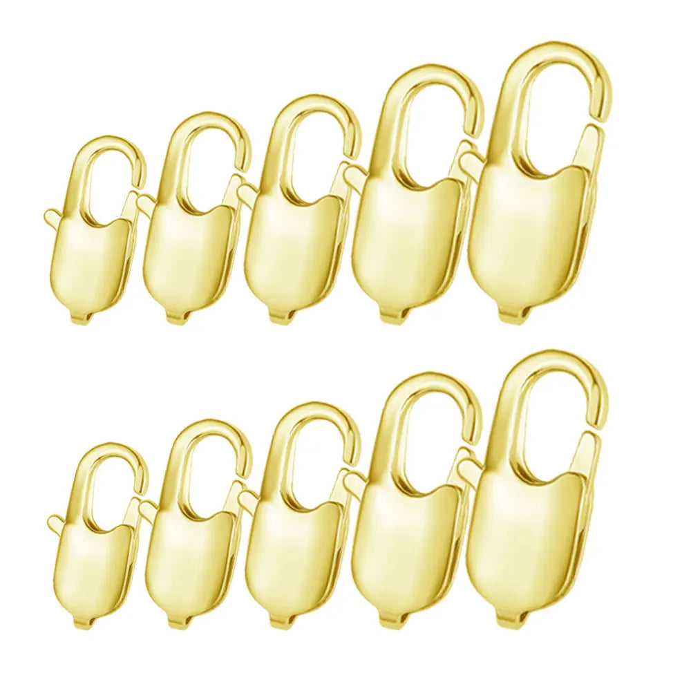 5 unids/lote de cierre de langosta rectangular de acero inoxidable de joyería para hacer collares y pulseras