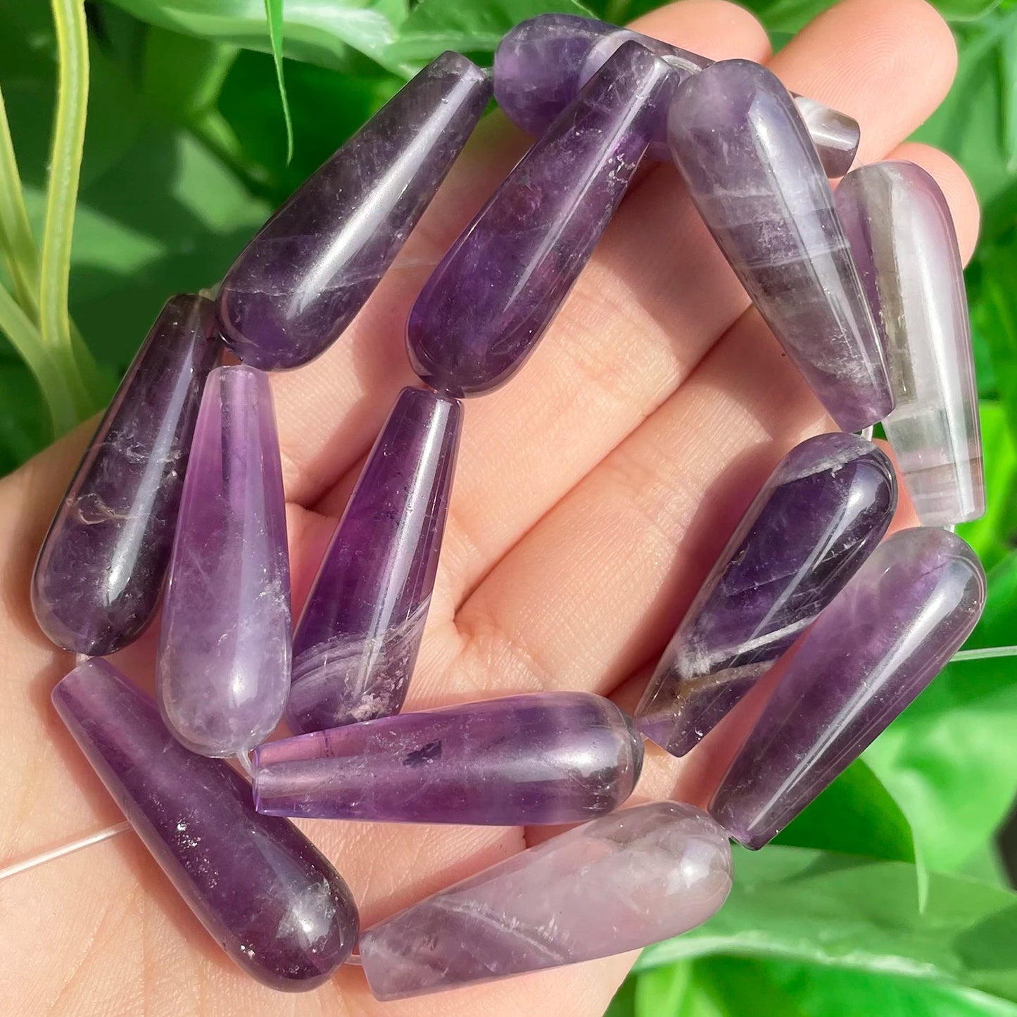 2 uds gota de agua Natural, piedra genuina, ágatas de la India, labradorita, ojo de tigre Calcedonia