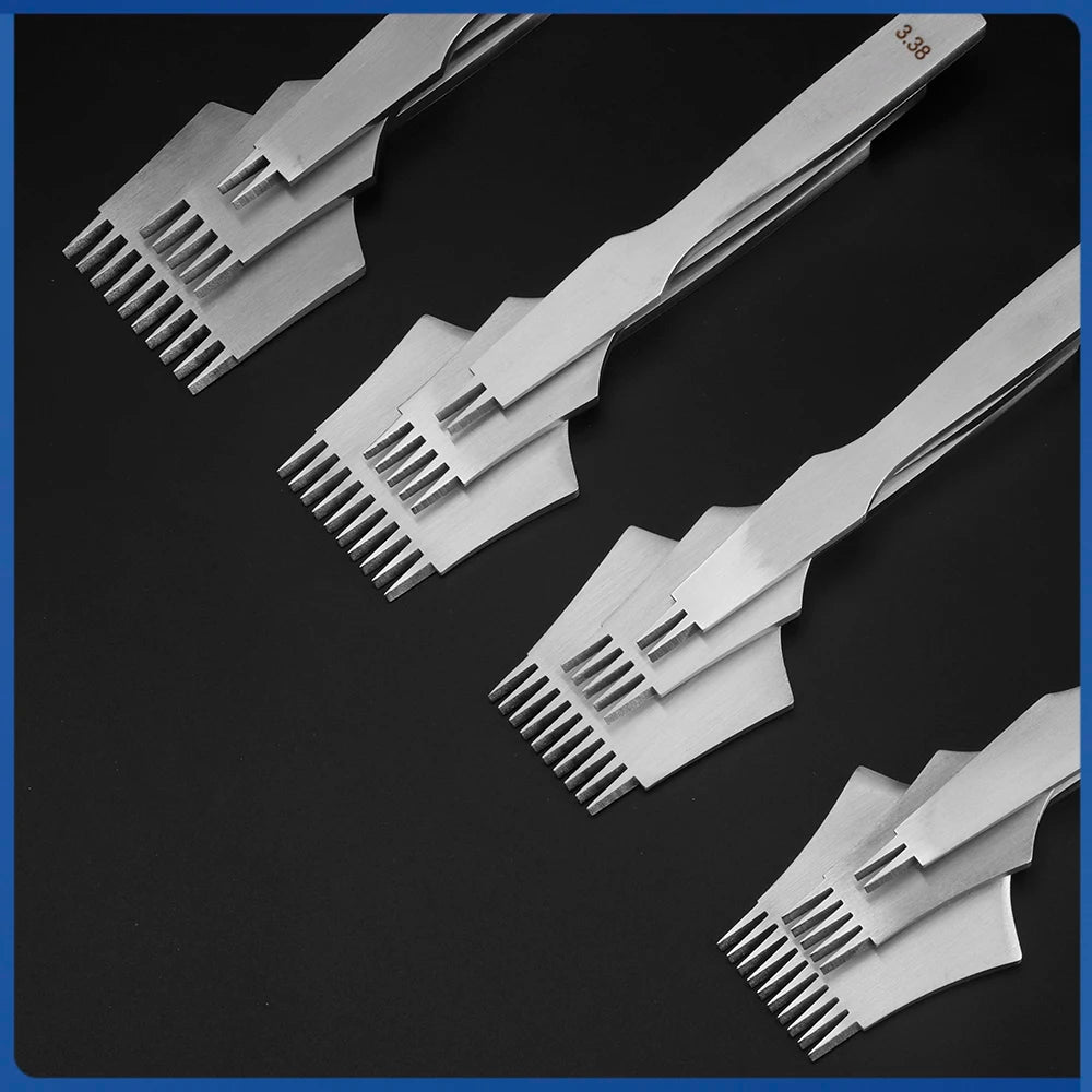 Juego de herramientas de perforación de cuero , troquel de corte de agujeros de cuero duradero, cincel de acero profesional