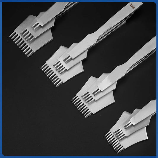 Juego de herramientas de perforación de cuero , troquel de corte de agujeros de cuero duradero, cincel de acero profesional