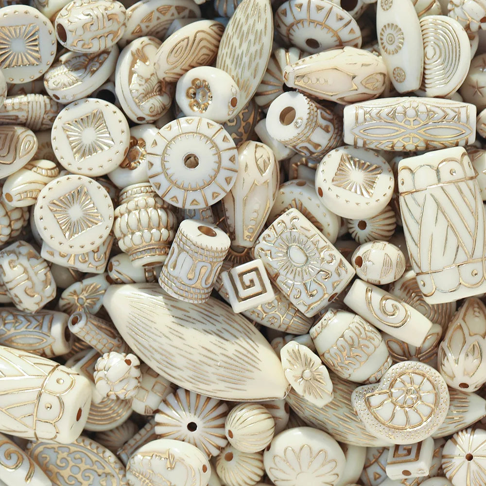 40 g/lote de mostacillas clásicas mixtas, acrílicas para joyería