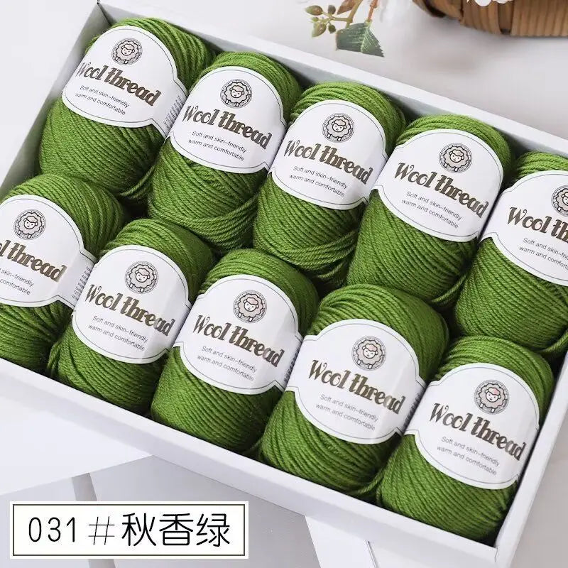 500 g/set (10 unidades de 50g) de  lana merino lisa