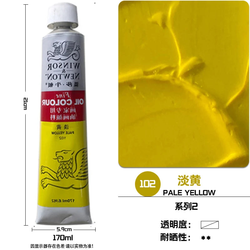 WINSOR & NEWTON-pintura al óleo de 170ml., tamaño grande