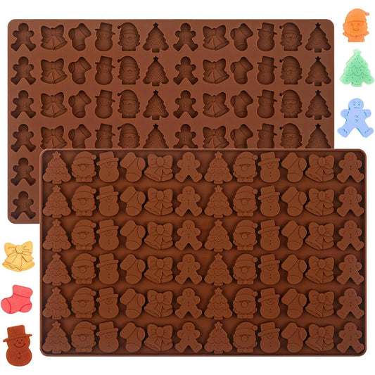 Moldes navideños de silicona para dulces y chocolate