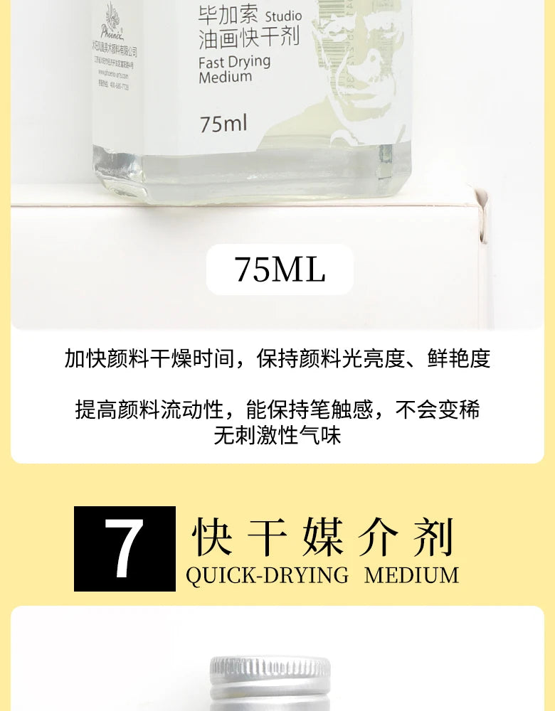 Medium de 100ml para pinturas al óleo, secado rápido, aceite de tóner, retoque de esmalte, barniz brillante