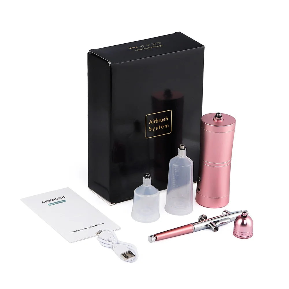 Aerógrafo portátil superior de 0,3mm con tubo de aire de 150cm, pulverizador de pintura para arte, pastelería, maquillaje, decoración de uñas, etc