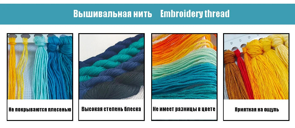 Kits de punto de cruz, paisaje de árbol, 11CT, hilo de algodón, lienzo impreso