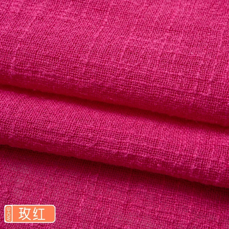 Tela de algodón de lino fino suave, orgánico de Color sólido