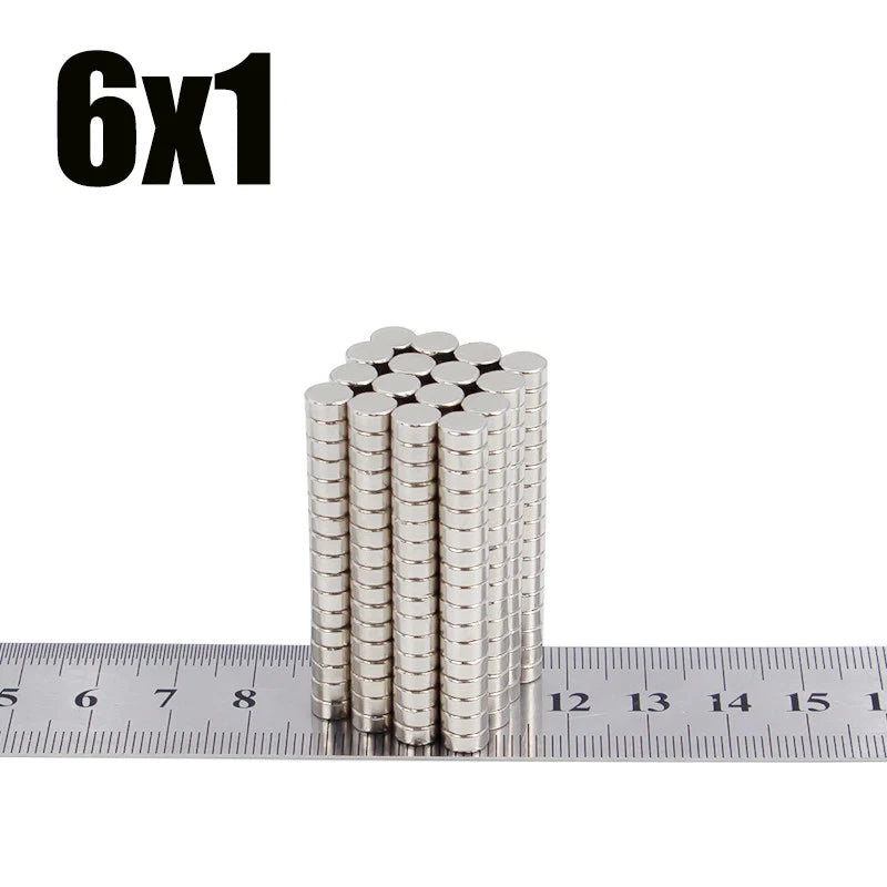 Imanes de Neodimio NdFeB Redondos, Súper Potentes, Fuertes y Permanentes, 4x2, 5x2, 5x3, 6x2, 6x3, 8x2, 10x1, 10x2, 12x2