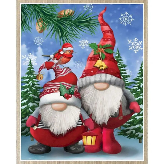 Imágenes por número, Kits de Papá Noel,  pintura por números sobre lienzo, arte pintado a mano