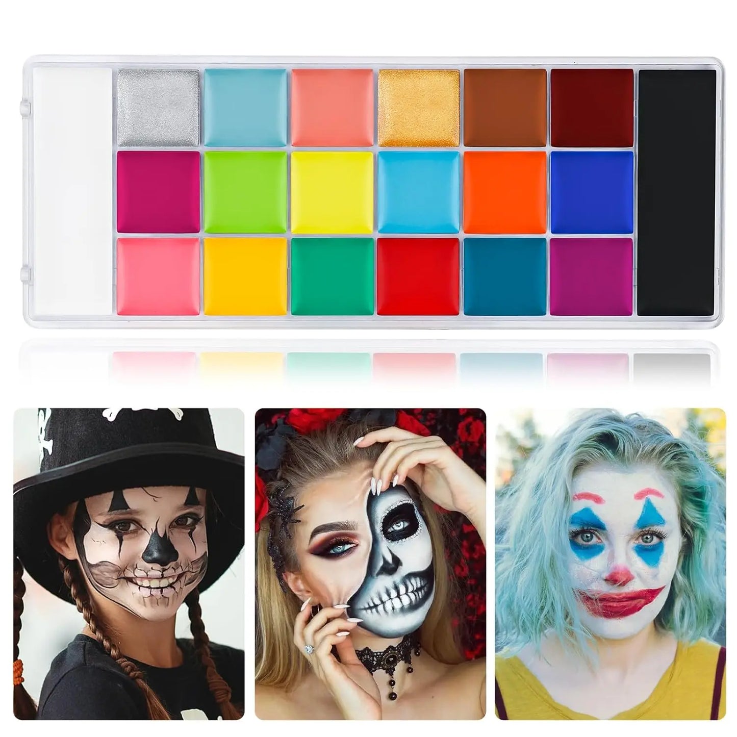 Paleta de pintura facial y corporal, pigmento cosmético para maquillaje