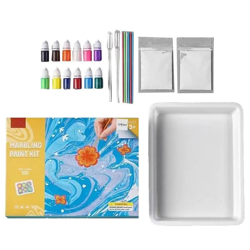 Juego de pintura de mármol acuático